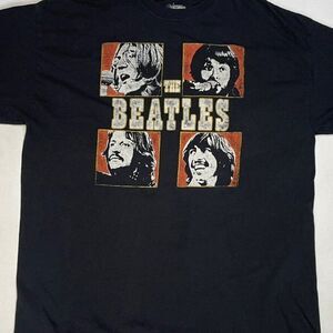 The Beatles Graphic T-shirt Men XL Black Short Sleeve Music